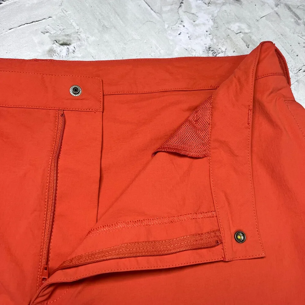 The North Face Cargo Hiking Shorts SIZE 38 Red Orange Nylon Quick Dry Gorpcore